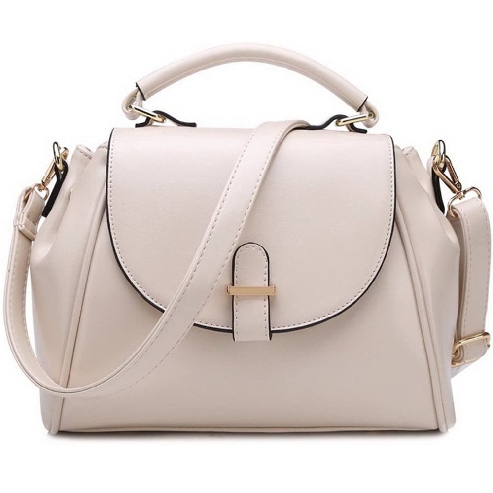 💜4/$40 Cream Top Handle Satchel Bag